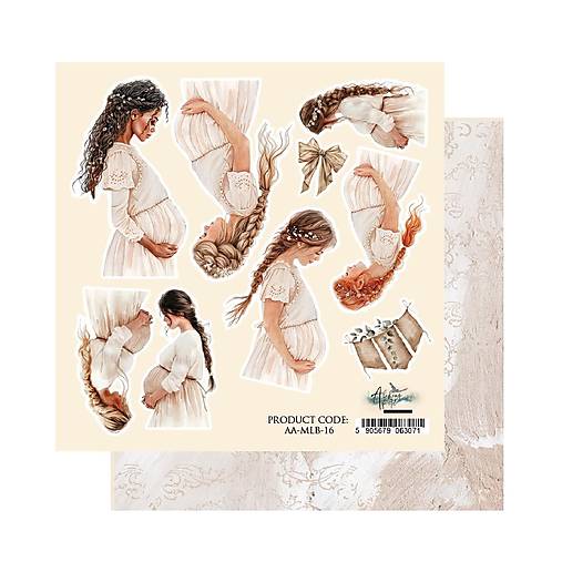 Scrapbook papier na vystrihovanie - My Little Baby -  Alchemy of Art - 6 x 6 - / AA-MLB-16/