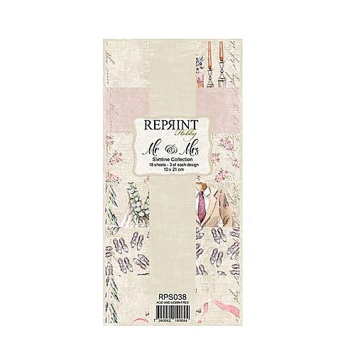 Scrapbook papier Mr & Mrs Reprint Slim