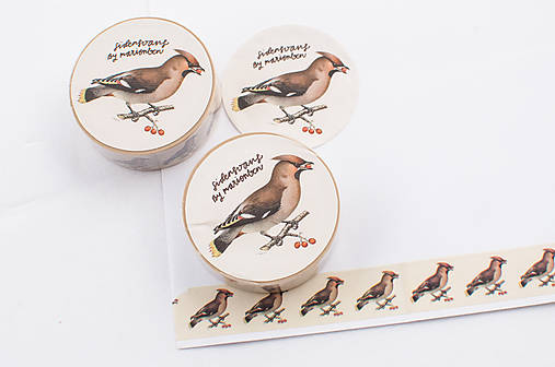 Papier - Washi páska - Chochláč severský - 18610724_