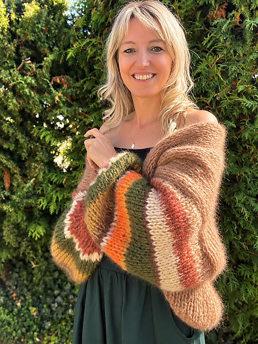 Svetre a kardigány - mohérový fluffy cardigán Valerie - 18613311_