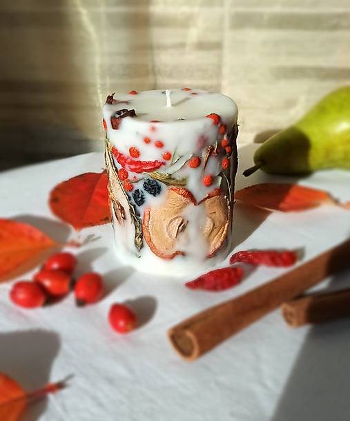 Sviečky - Botanická s hruškou a chilli - 18614186_