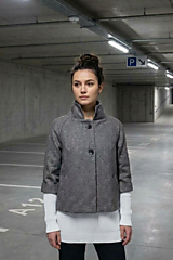 Bundy a kabáty - Elegantný krátky kabátik  - 18622789_