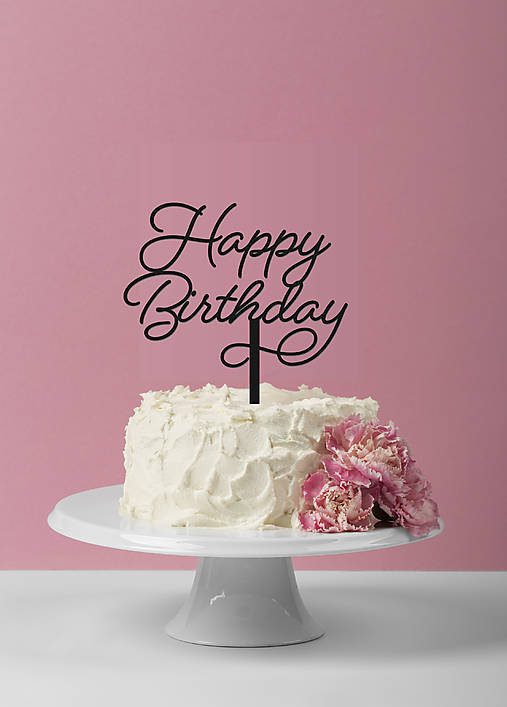 Dekorácie - Happy Birthday - zápich na tortu 215 - 18624061_
