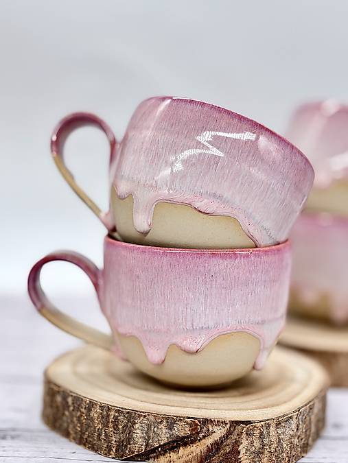 Nádoby - Rose Kiss - šálka latte (280ml, s uškom) - 18627991_