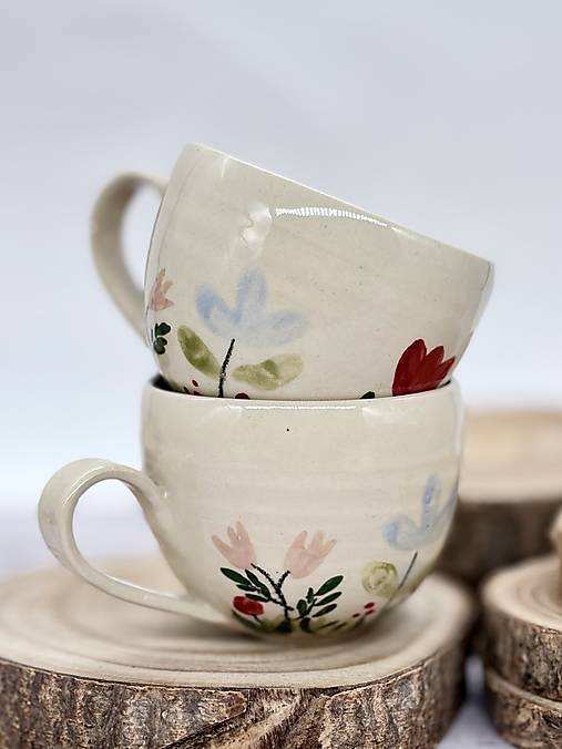 Nádoby - Lúka - šálka cappuccino (200ml, s uškom) - 18628221_