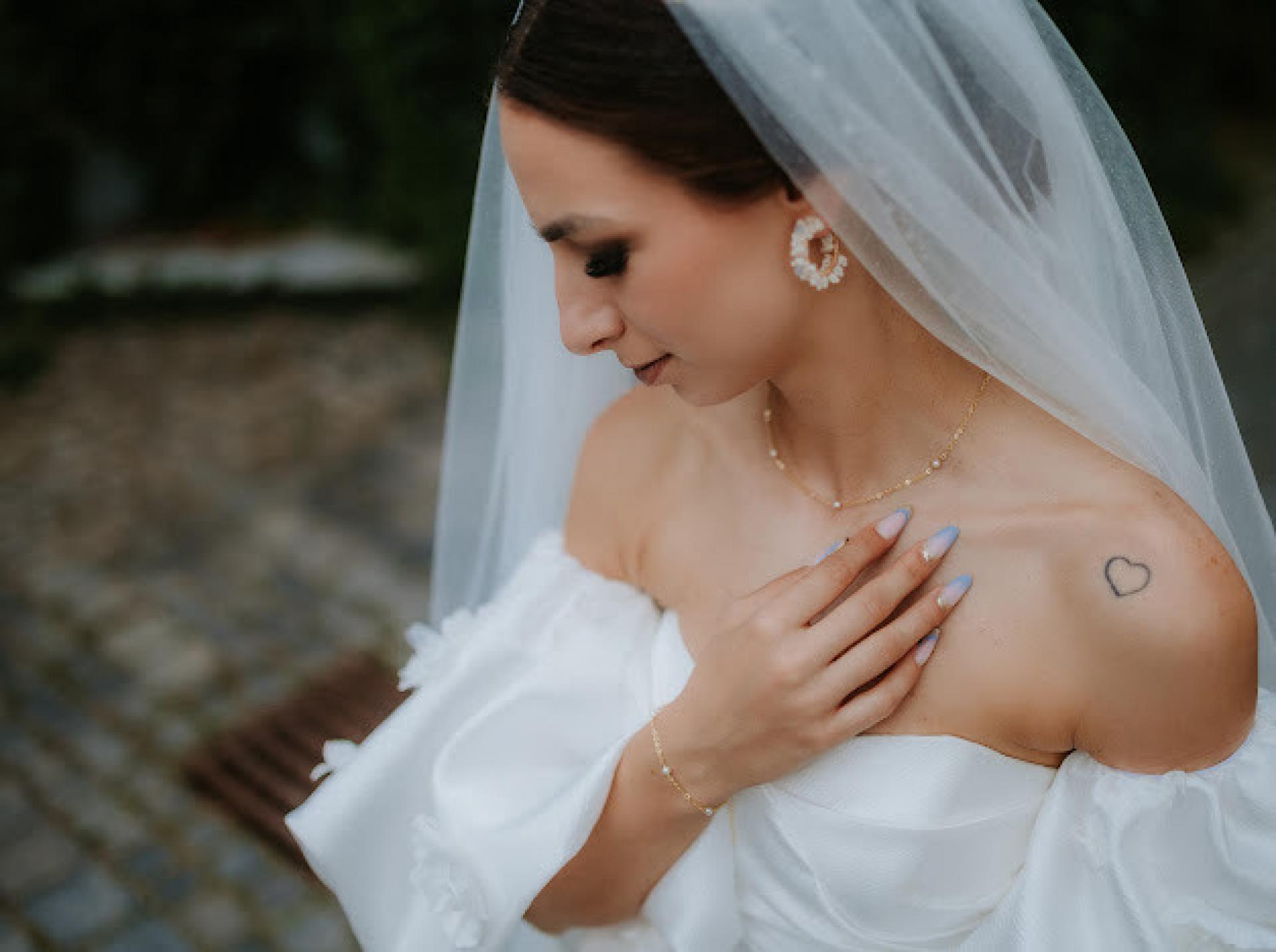 nevesta Ingrid - náušnice, retiazka, náramok a čelenka Amélia